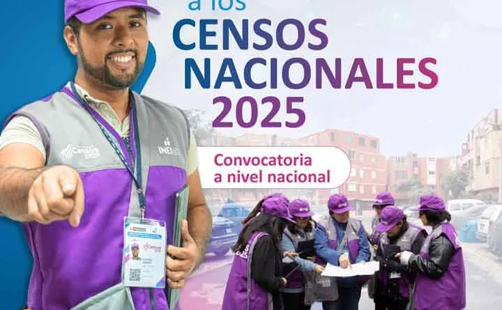 INEI: Censo Nacional 2025 iniciará el lunes 4 de agosto y concluirá el 31 de octubre