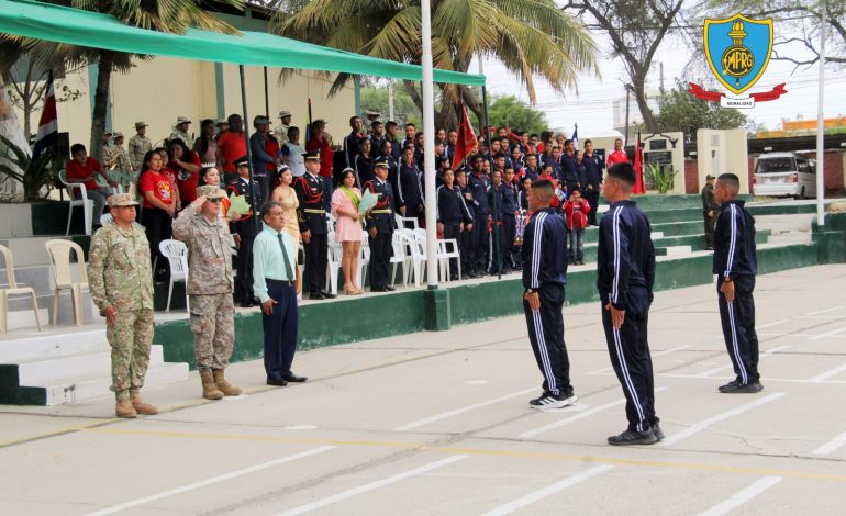Convenio interinstitucional permite al Colegio Militar Pedro Ruiz Gallo mejorar su transporte escolar con donación de llantas.